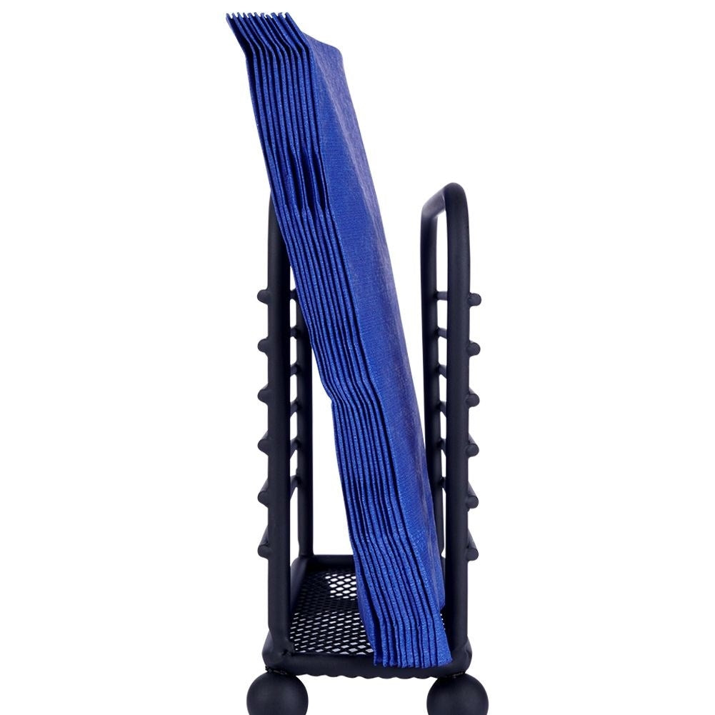 Elegant black metal napkin holder