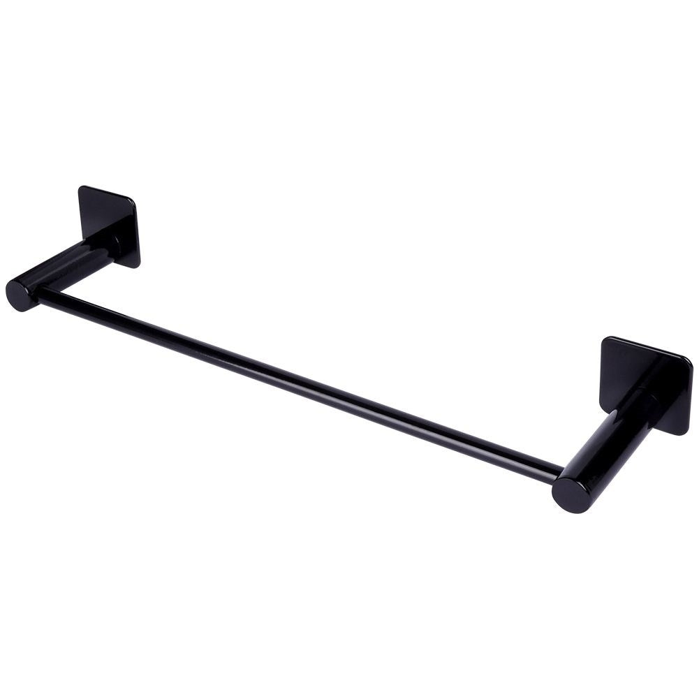 Elegant black towel rack in carbon steel for bathrooms