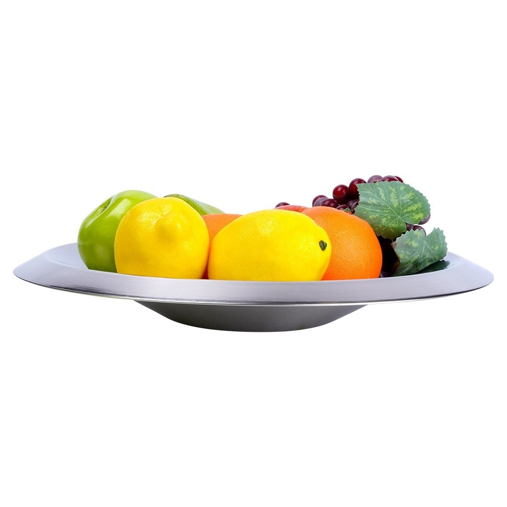 Elegant bowl in stainless steel for fruit and vegetables