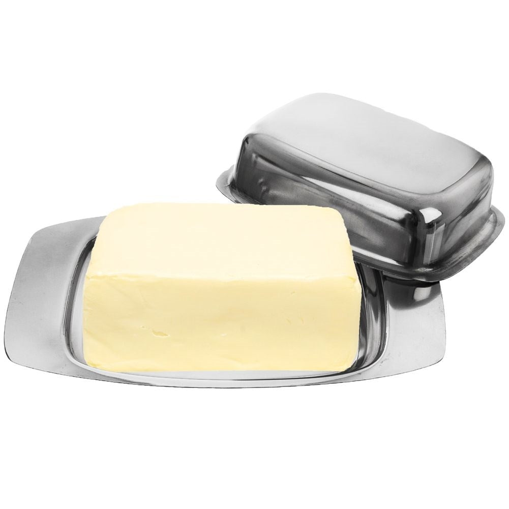 Elegant butter container in stainless steel for all kitchens