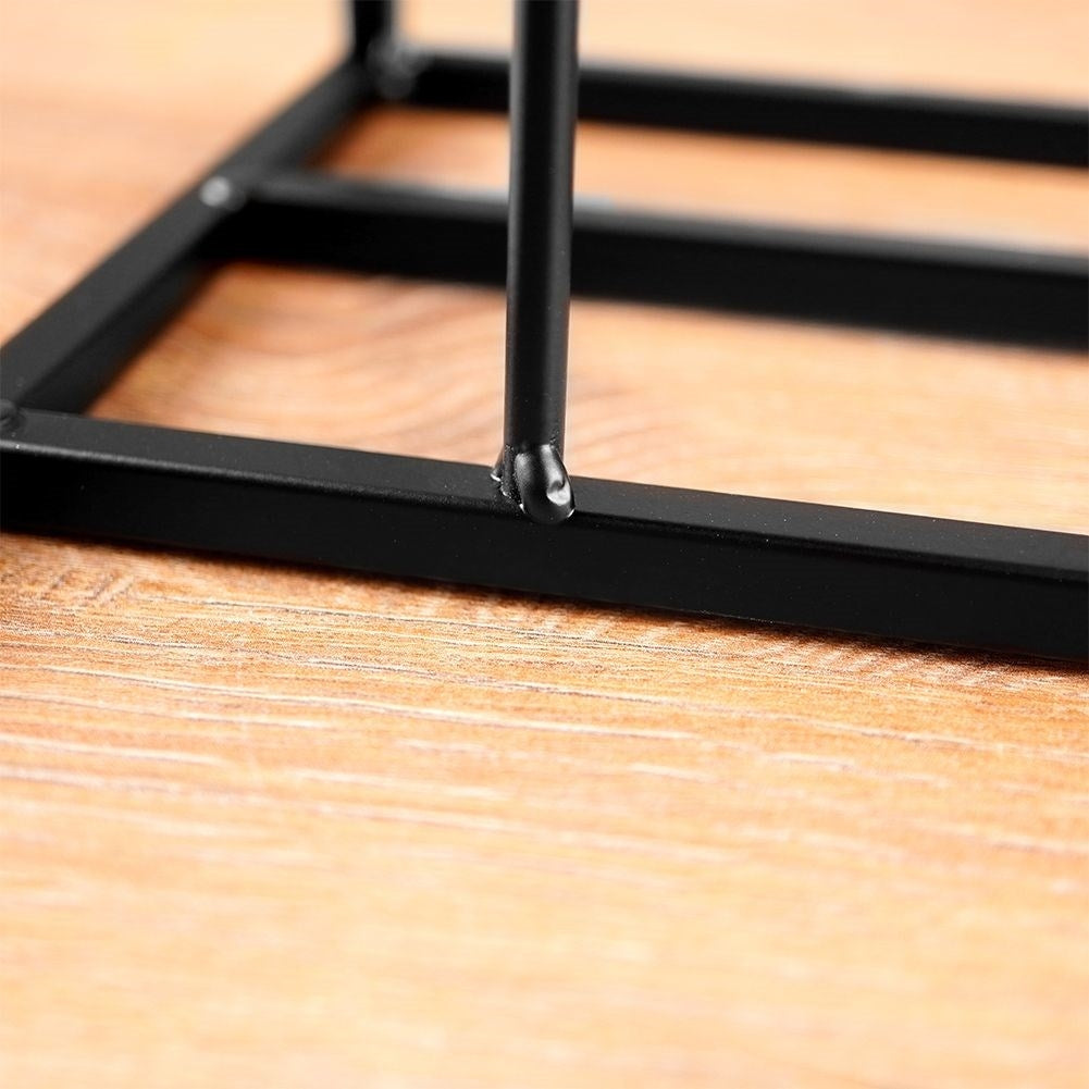 Elegant candle holder for 3 candles, black metal