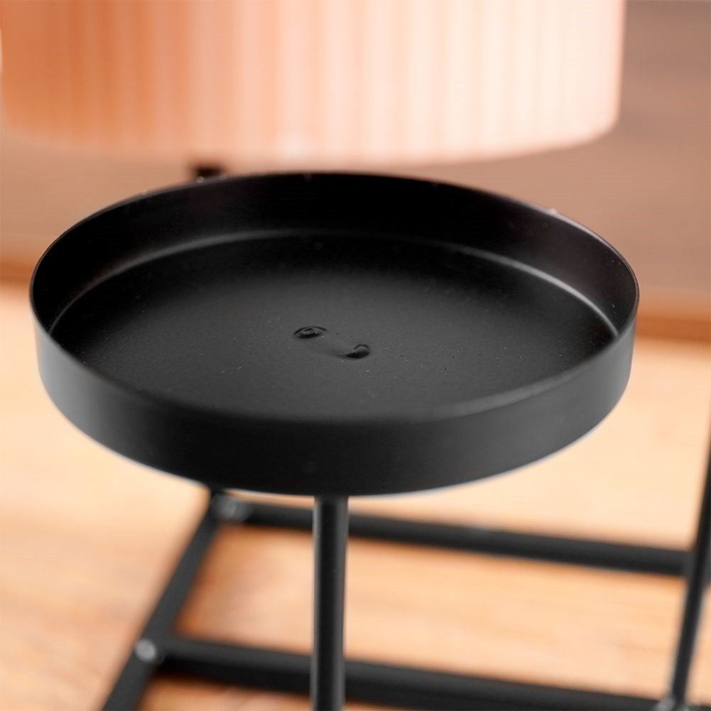 Elegant candle holder for 3 candles, black metal
