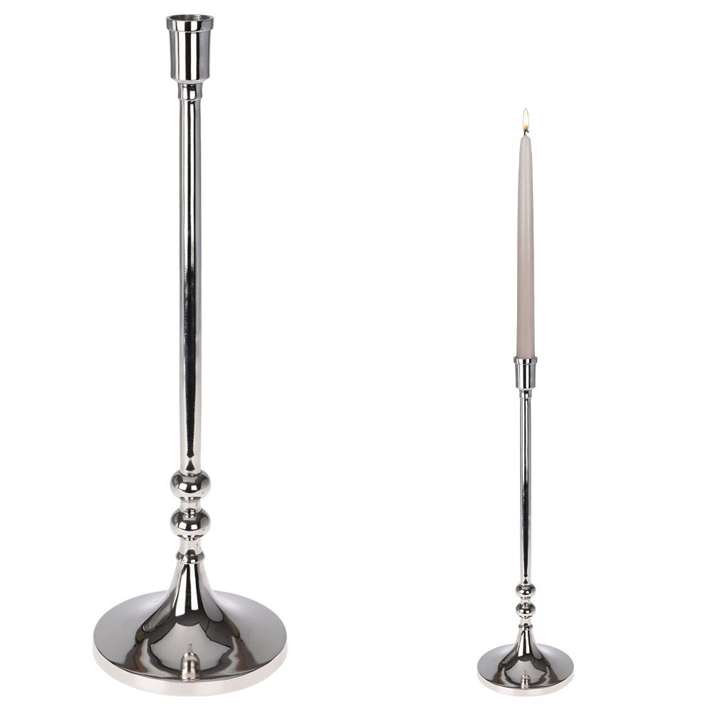 Elegant candle holder in silver for modern homes