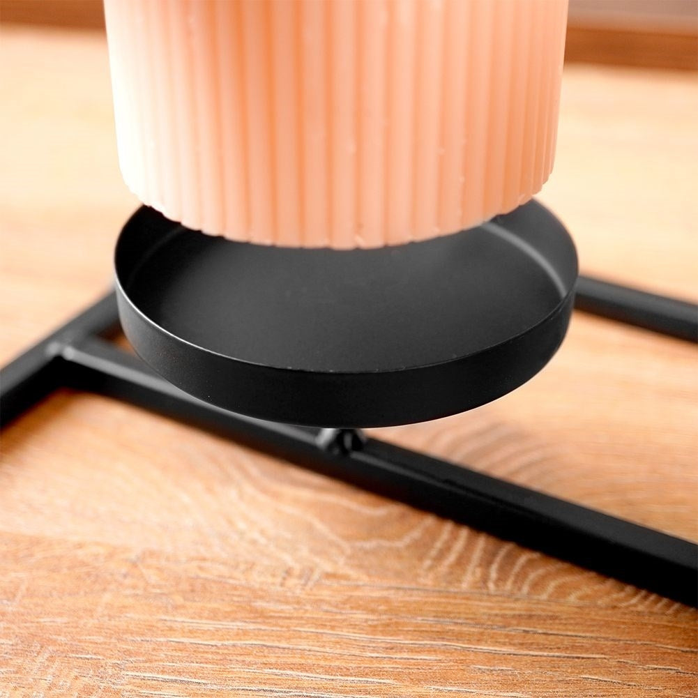 Elegant candlestick for candles and tealights in black metal