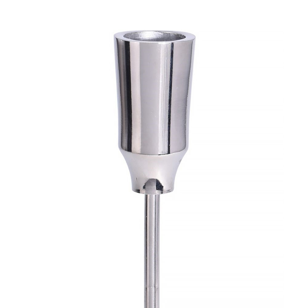 Elegant candlestick in silver-coloured aluminium