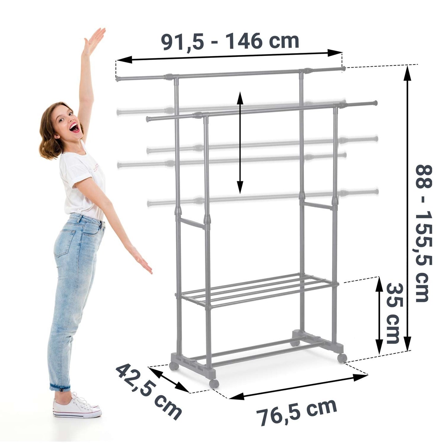 Elegant clothes hanger Massido 686200 black