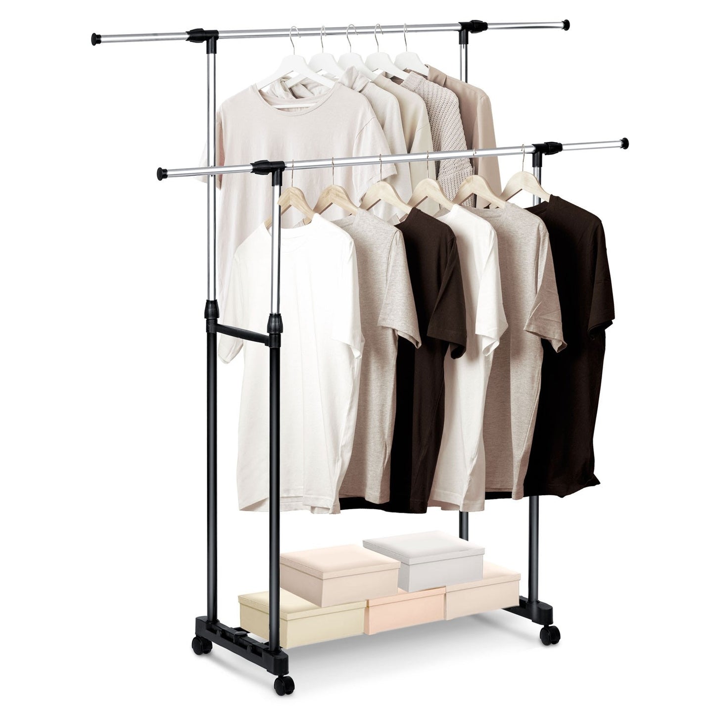 Elegant clothes hanger Massido 686400 in black and silver