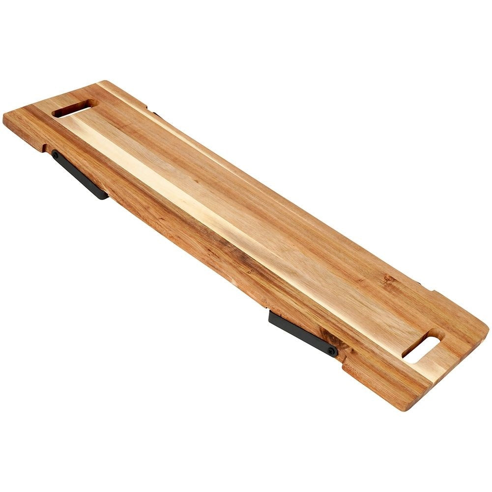 Elegant collapsible serving tray in acacia wood