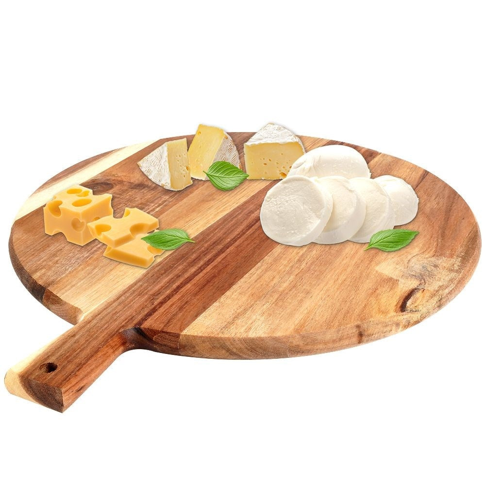Elegant cutting board and serving tray in acacia wood