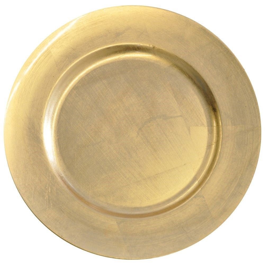 Elegant decorative placemat 33 cm in glossy gold