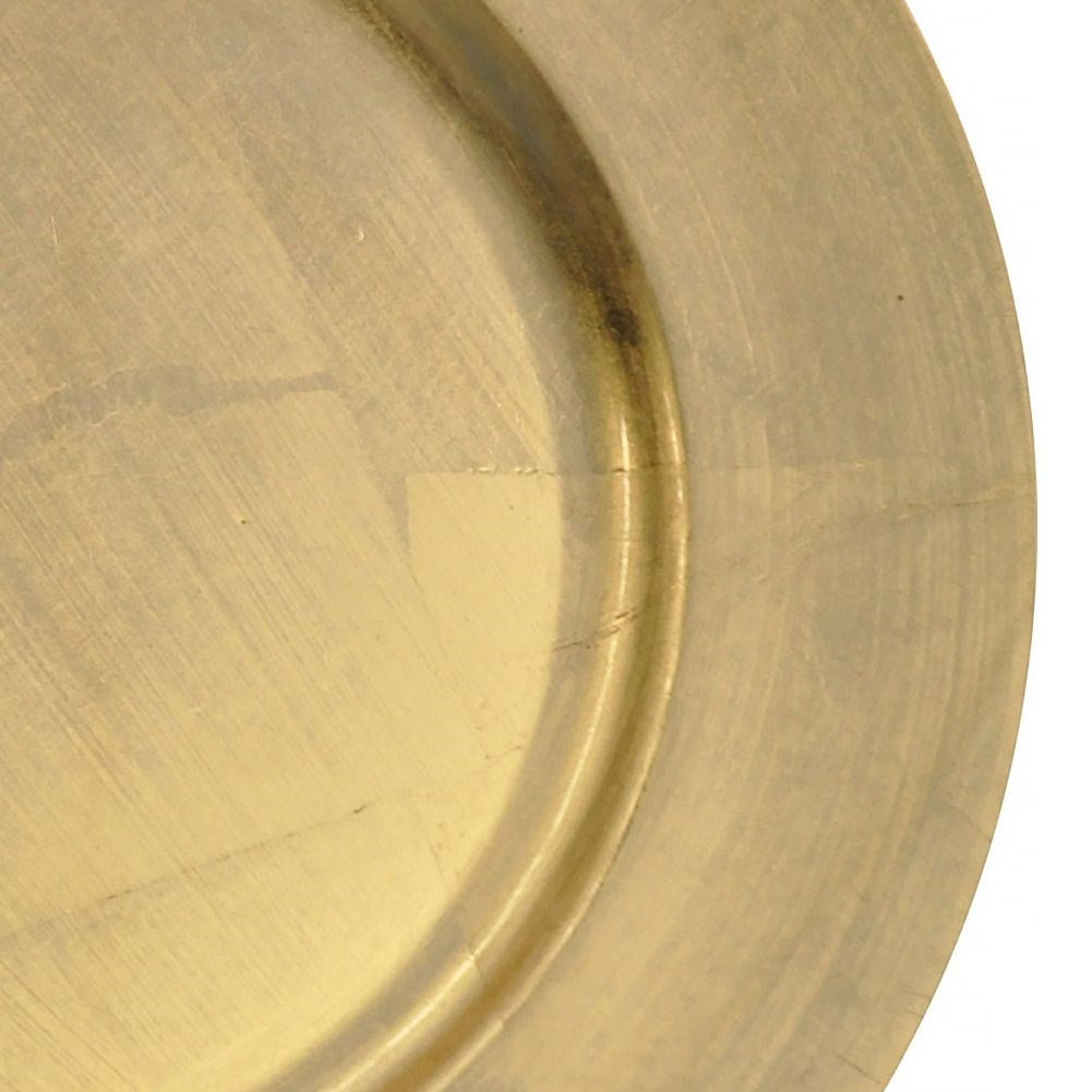 Elegant decorative placemat 33 cm in glossy gold