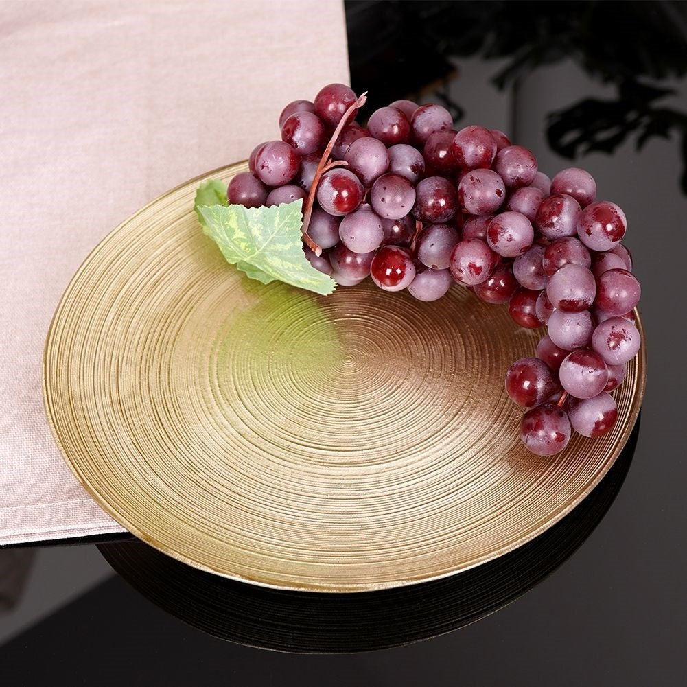 Elegant dessert plate in gold glass, dishwasher safe