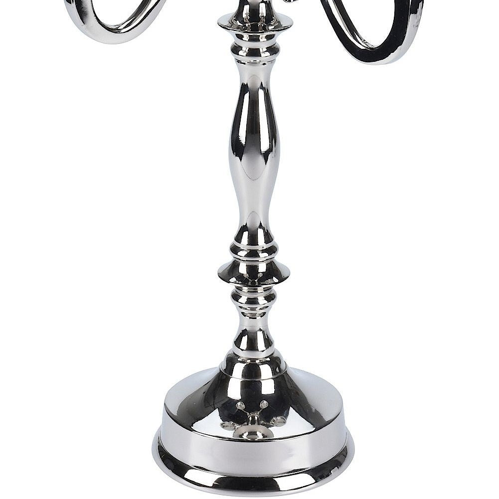 Elegant five-arm candlestick in polished silver