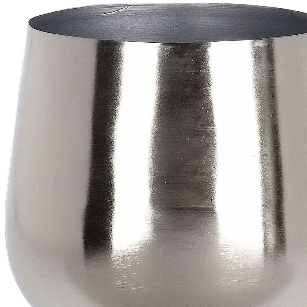 Elegant flower pot on legs in silver for plants