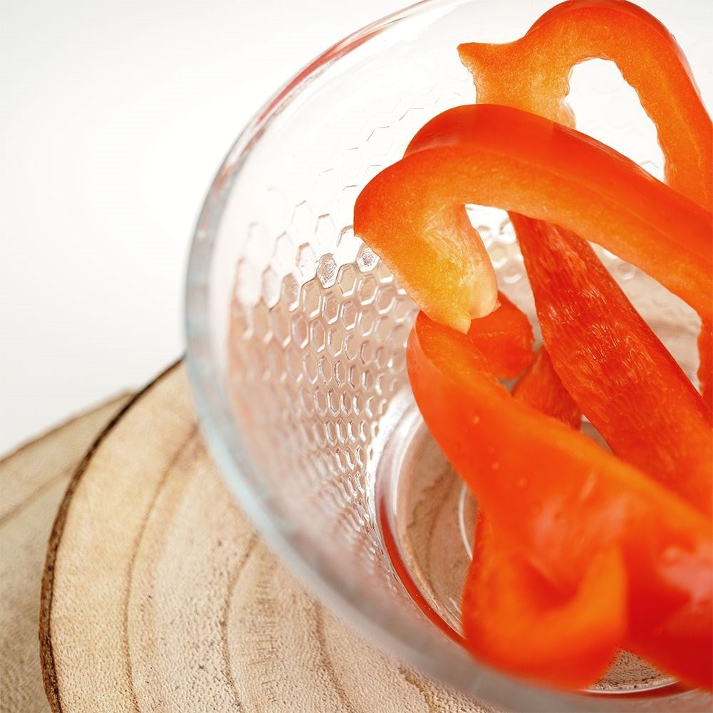 Elegant glass bowl set for salad, snacks, dessert - dishwasher safe