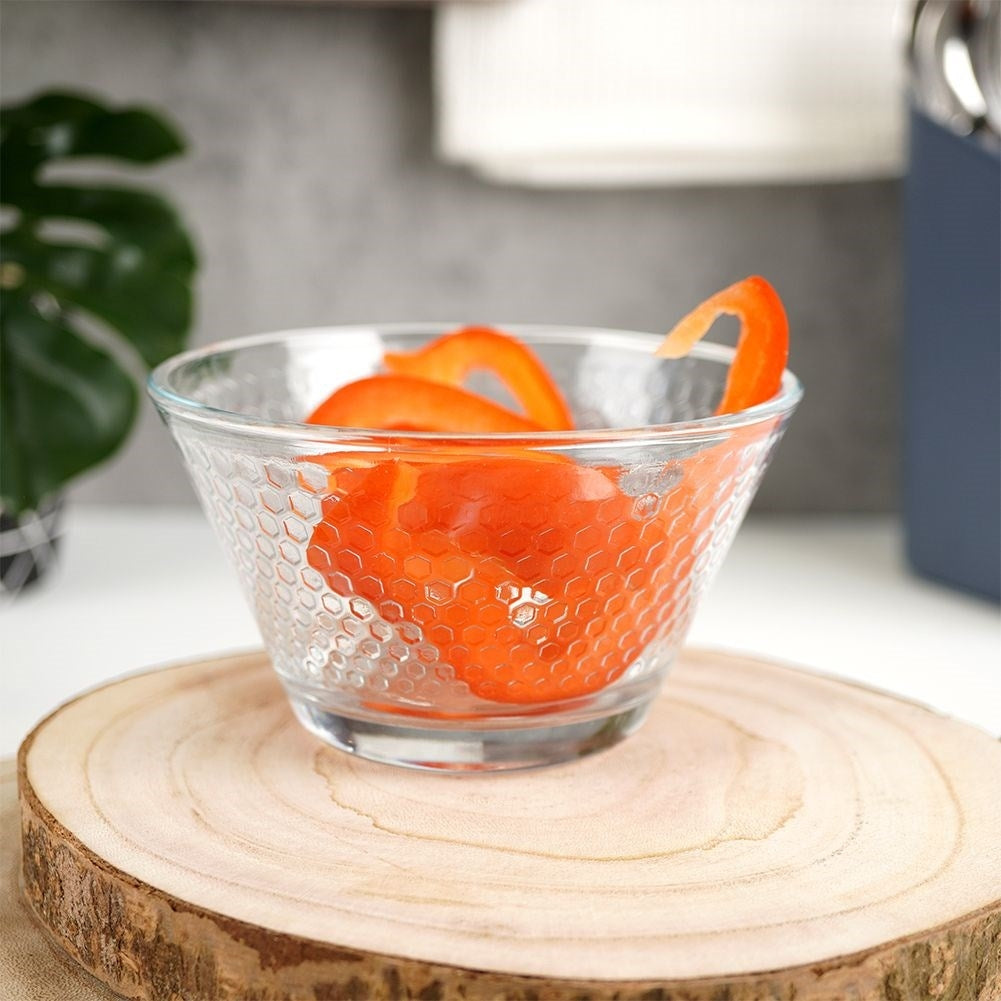 Elegant glass bowl set for salad, snacks, dessert - dishwasher safe