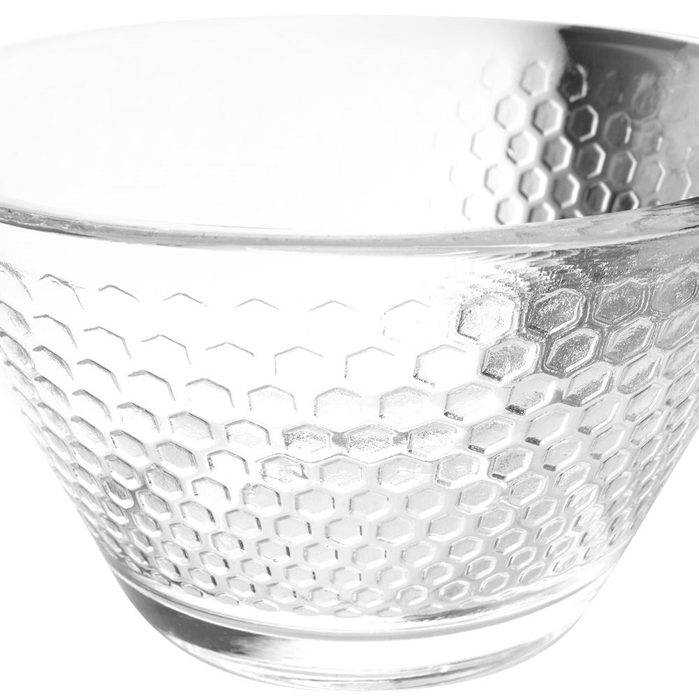 Elegant glass bowl set for salad, snacks, dessert - dishwasher safe