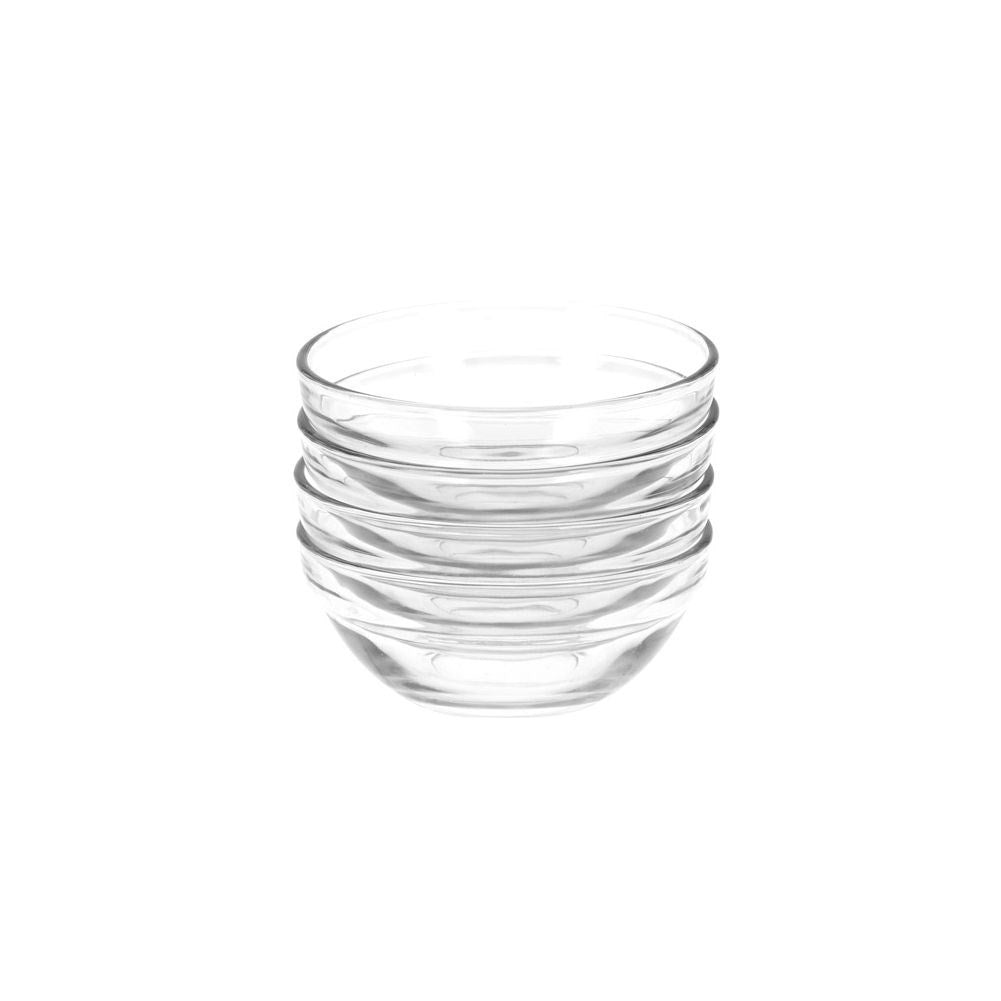 Elegant glass bowls for salad, snacks, jelly & pudding