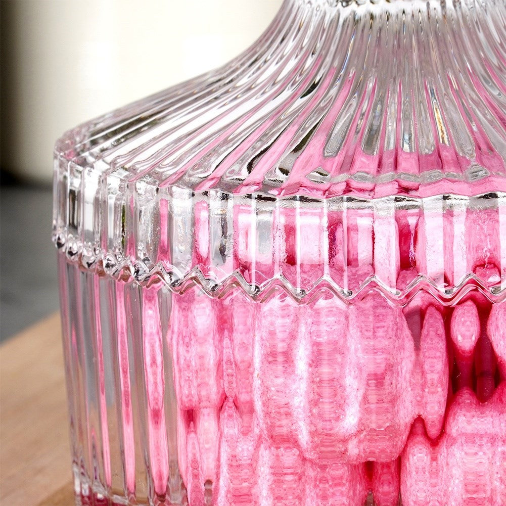 Elegant glass sugar bowl for candles, snacks and sweets