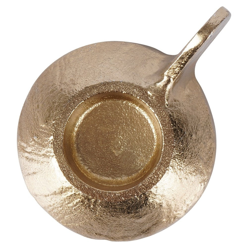 Elegant golden candle lantern in aluminum for tealight candles