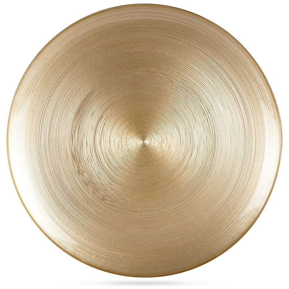 Elegant golden glass dish for meals and snacks