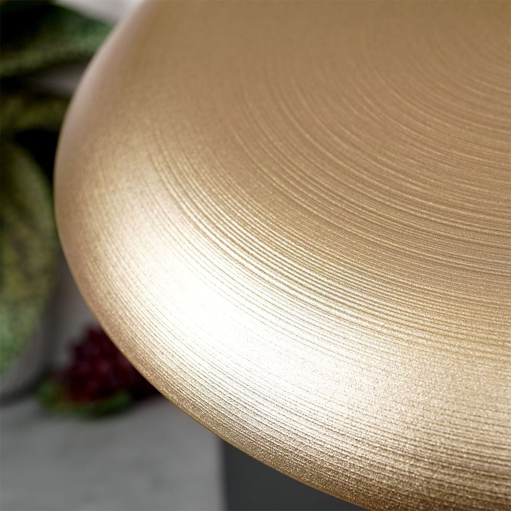 Elegant golden glass dish for meals and snacks