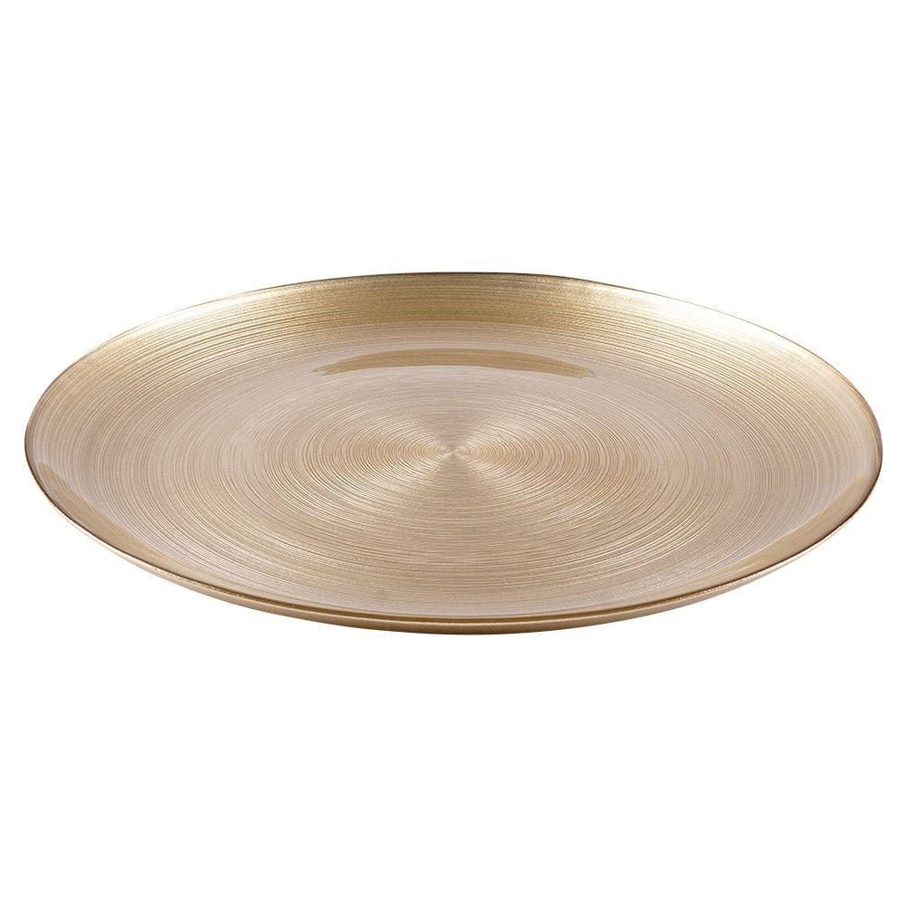 Elegant golden glass dish for meals and snacks