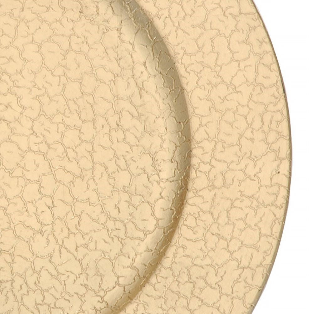 Elegant golden placemat with cracked decoration, 33 cm