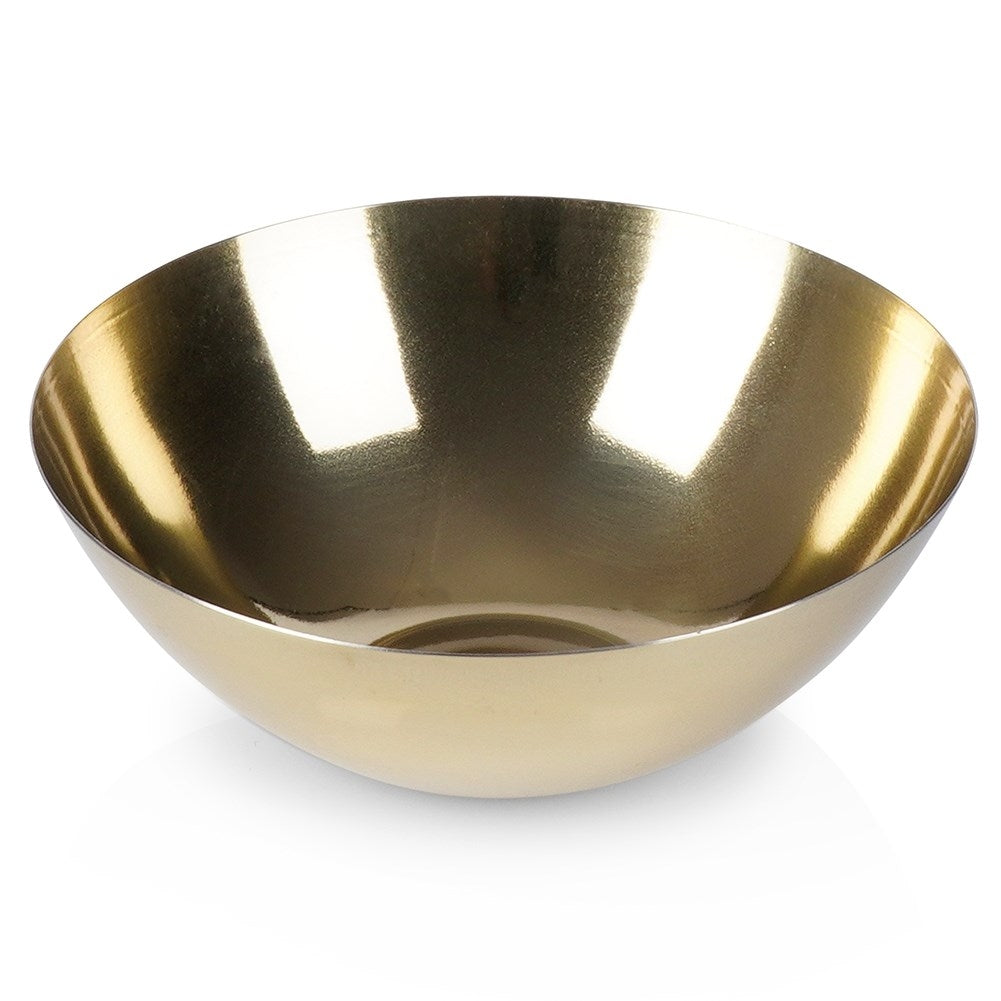 Elegant golden serving bowl in stainless steel
