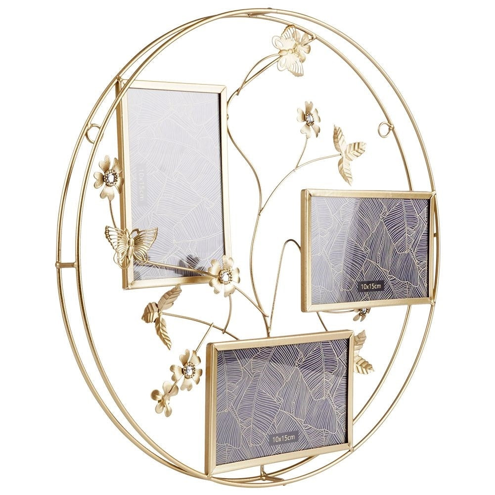Elegant gold frames 10x15 cm with floral motifs and sequins