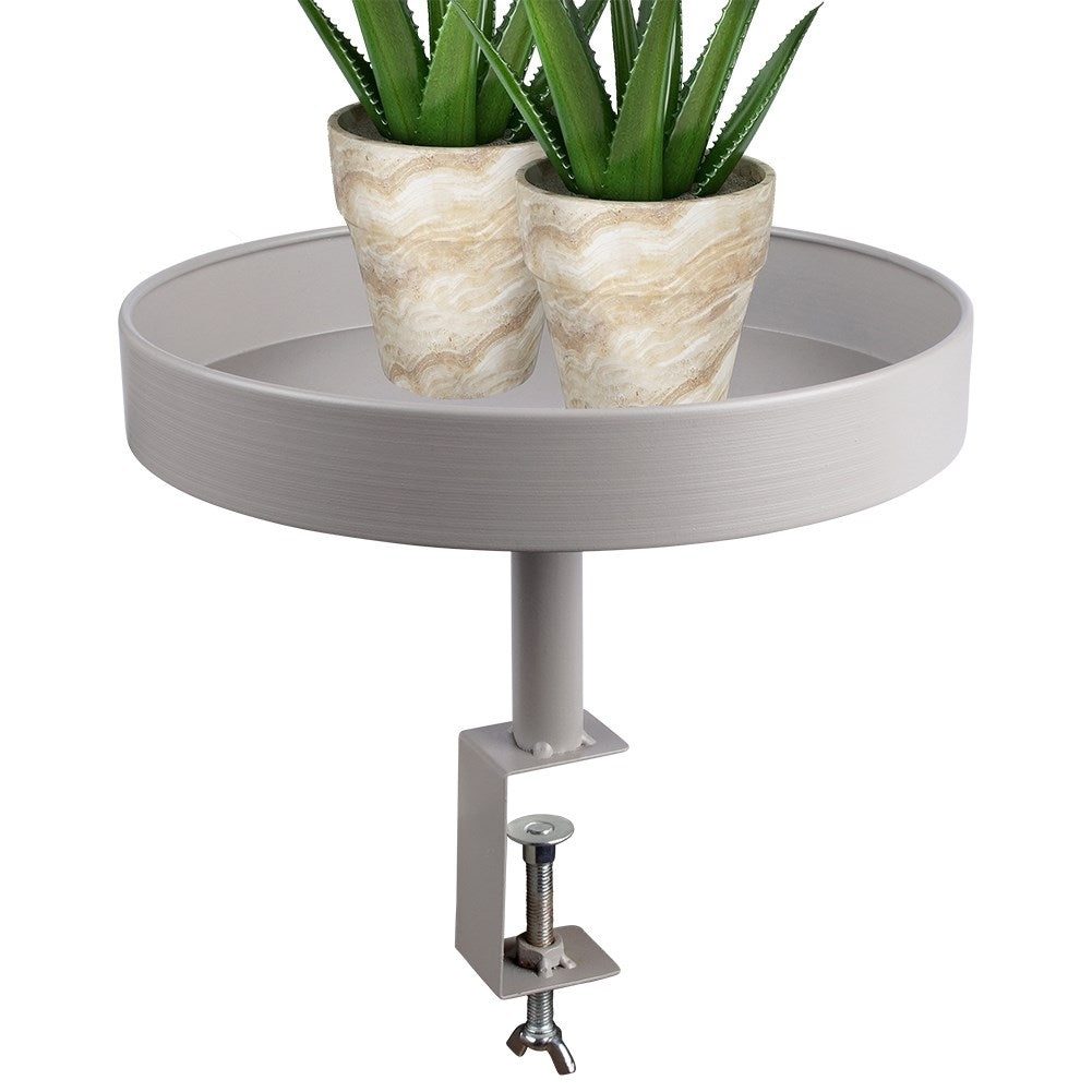 Elegant gray flower stand for windowsill or table