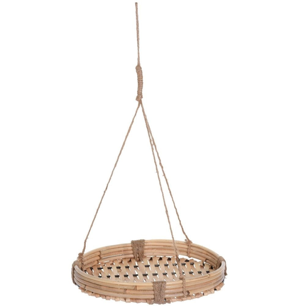 Elegant hanging flower pot in natural style - bamboo