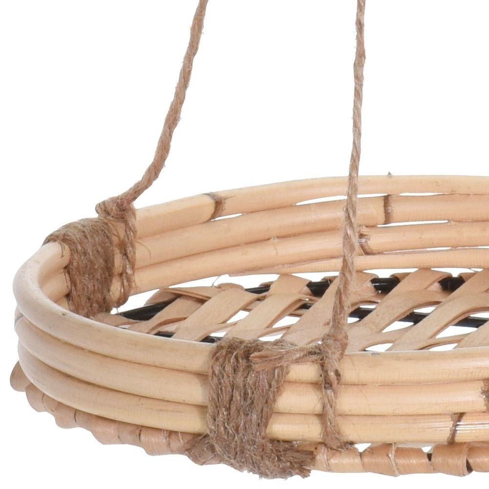 Elegant hanging flower pot in natural style - bamboo.