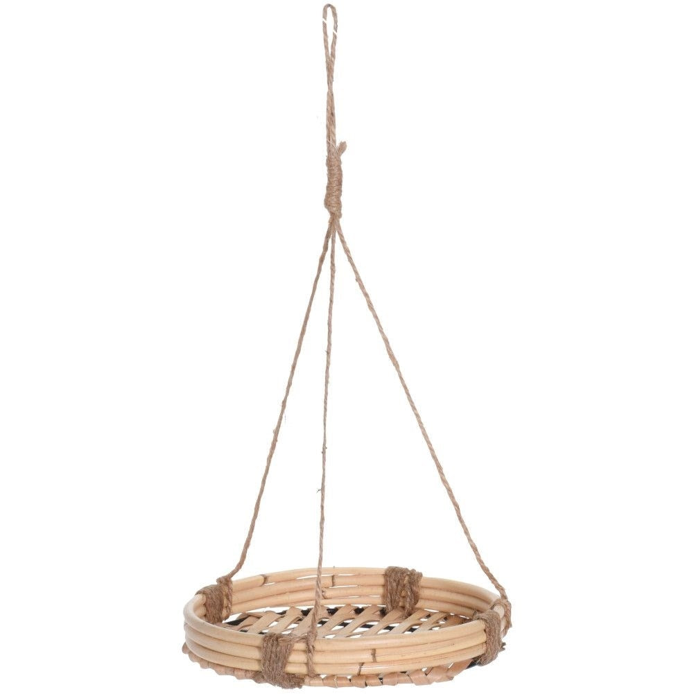 Elegant hanging flower pot in natural style - bamboo.