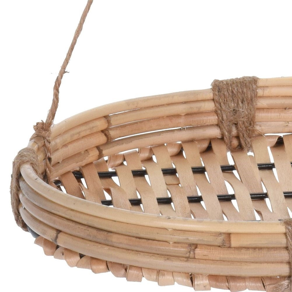 Elegant hanging flower pot in natural style - bamboo