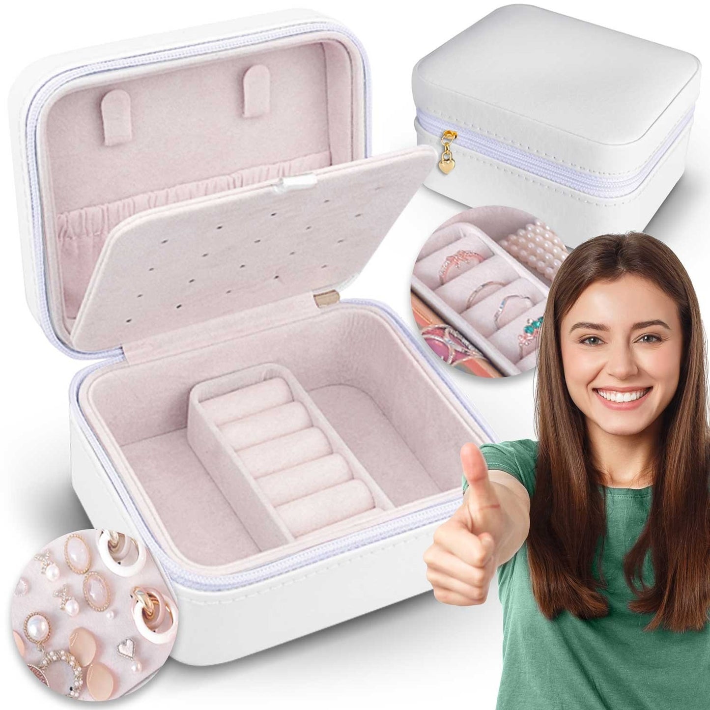 Elegant jewelery box MS-702 Massido - white