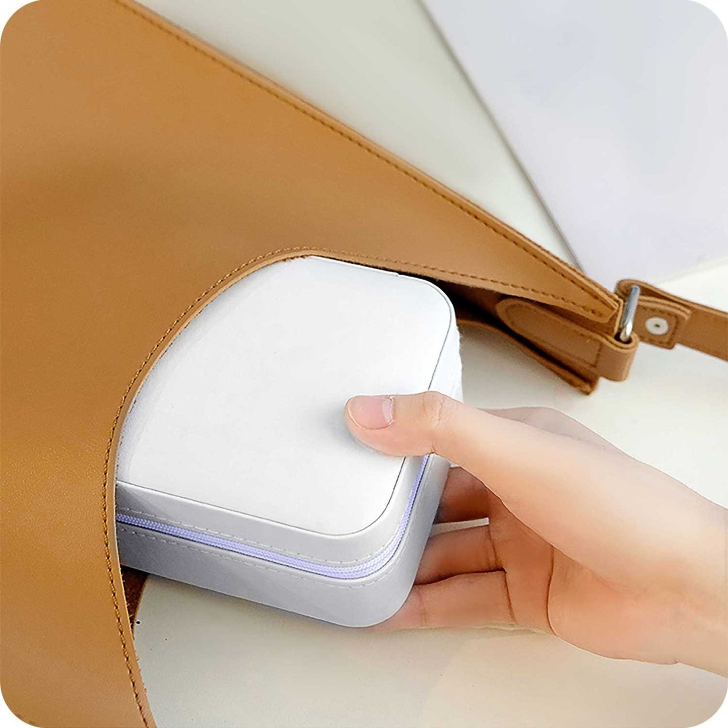 Elegant jewelery box MS-702 Massido - white