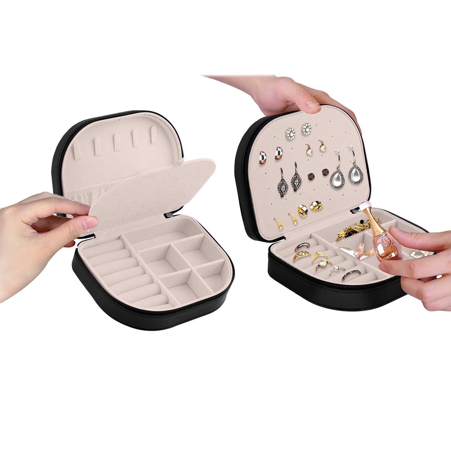 Elegant jewelry box Massido MS-707 - black