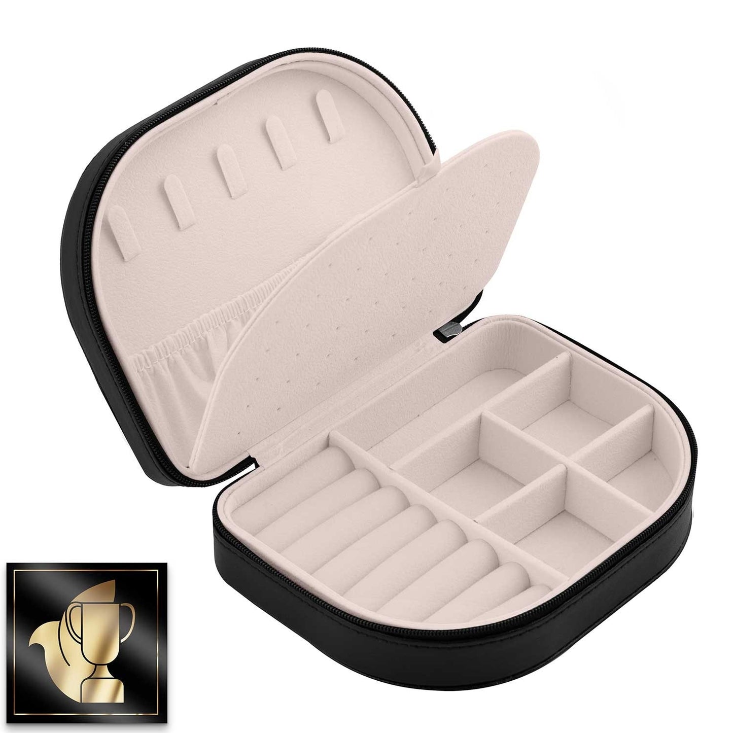Elegant jewelry box Massido MS-707 - black
