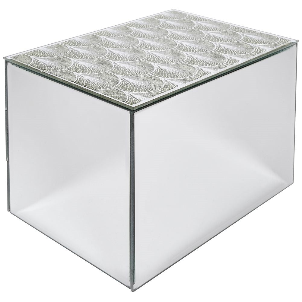 Elegant jewelry box with three drawers and crystal handle