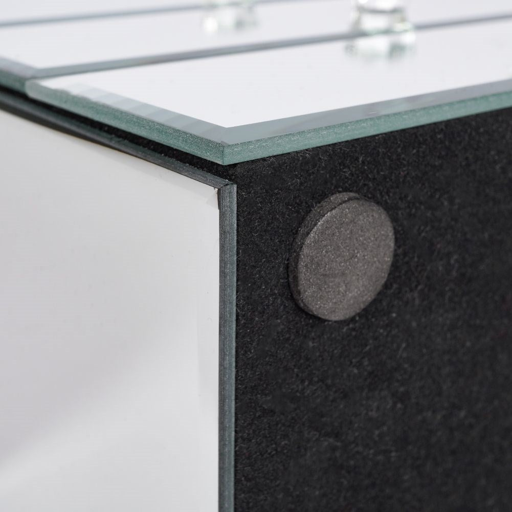 Elegant jewelry box with three drawers and crystal handle