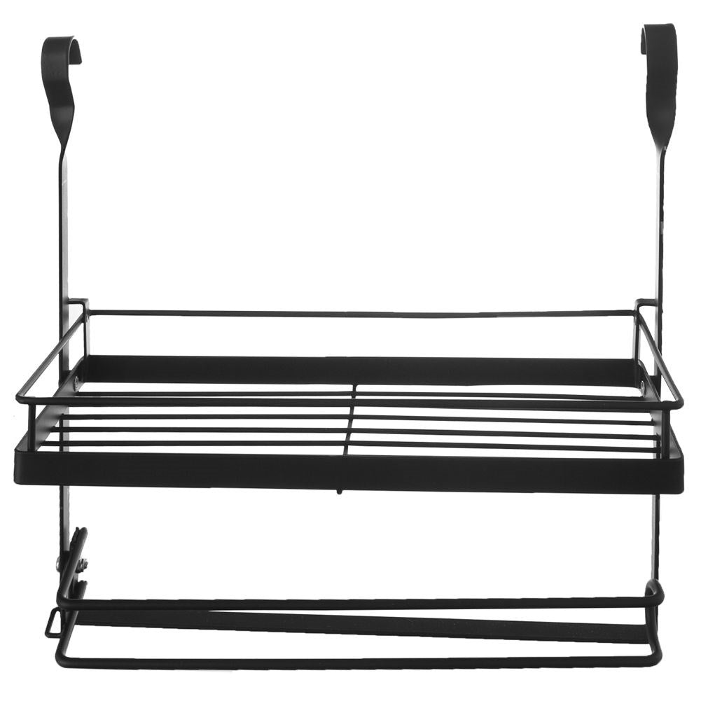 Elegant kitchen shelf with paper towel holder and storage