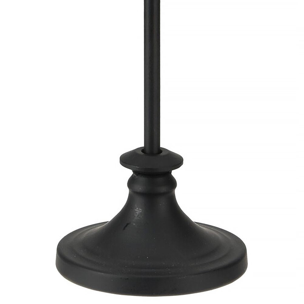 Elegant metal candlestick with black finish