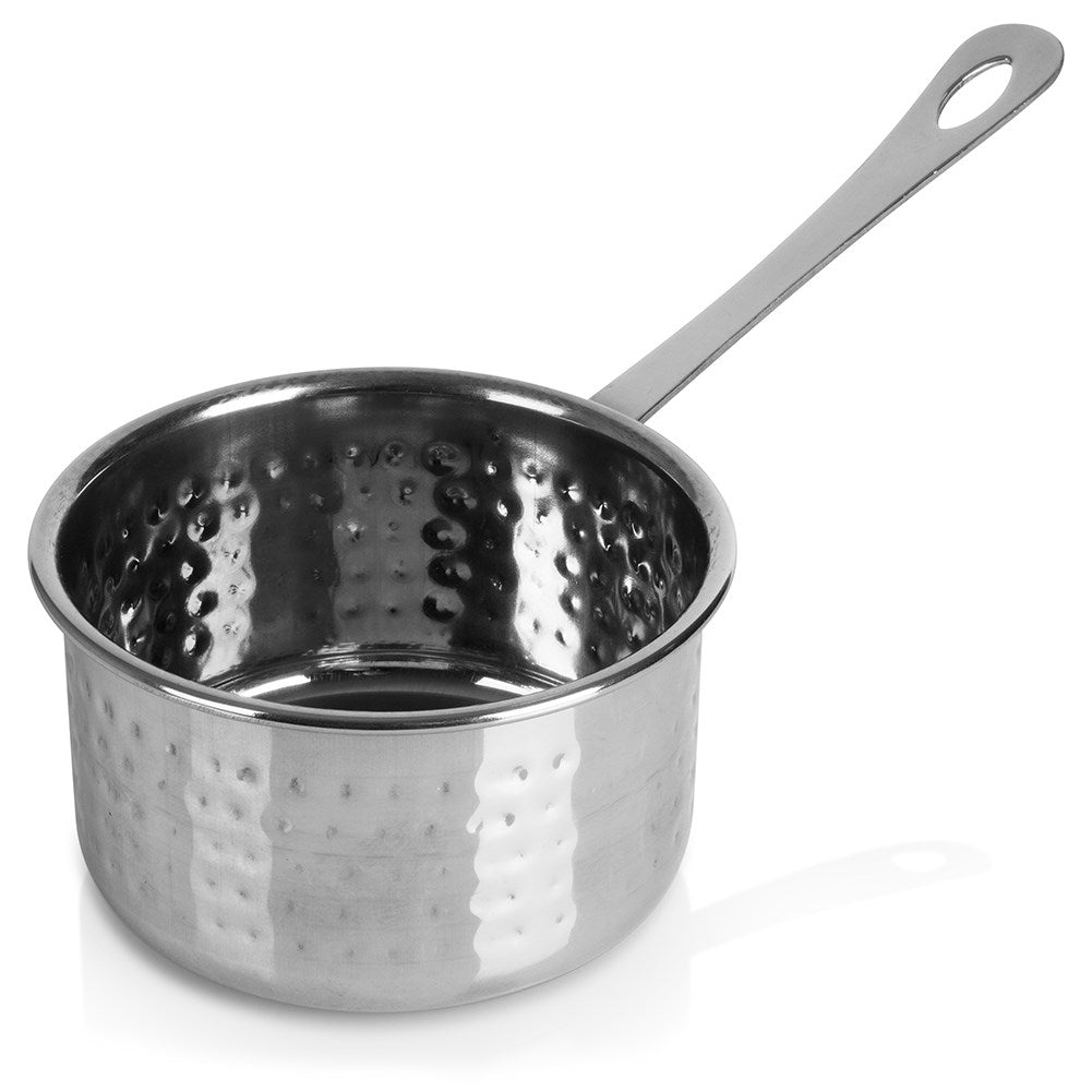 Elegant mini vessel in stainless steel for serving