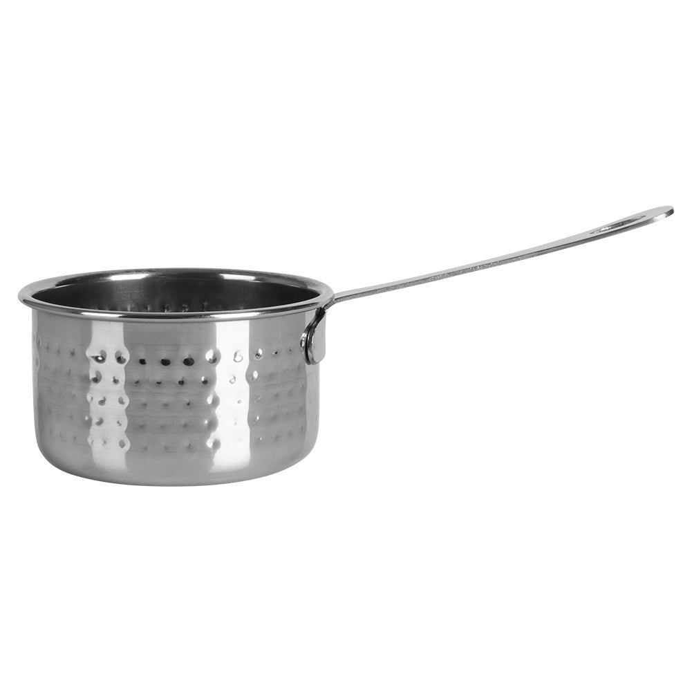 Elegant mini vessel in stainless steel for serving