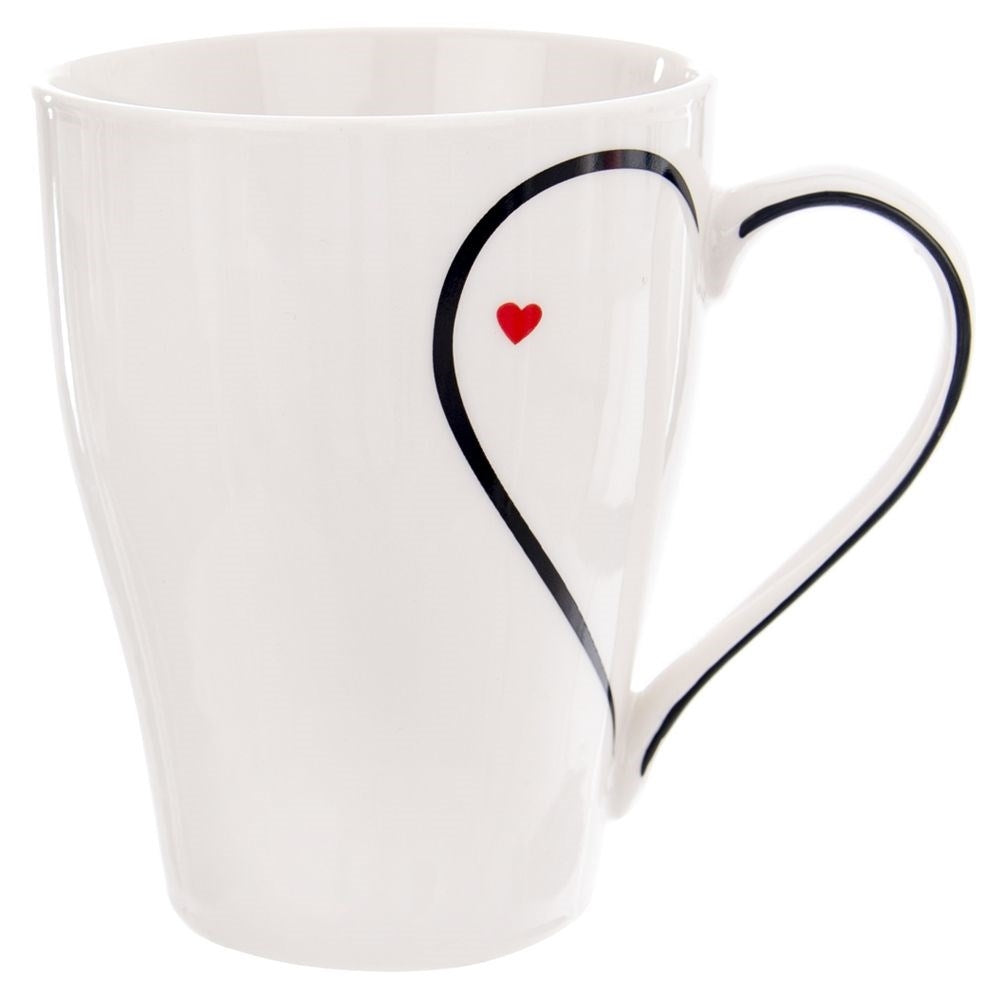 Elegant porcelain cup with comfortable handle and subtle decoration