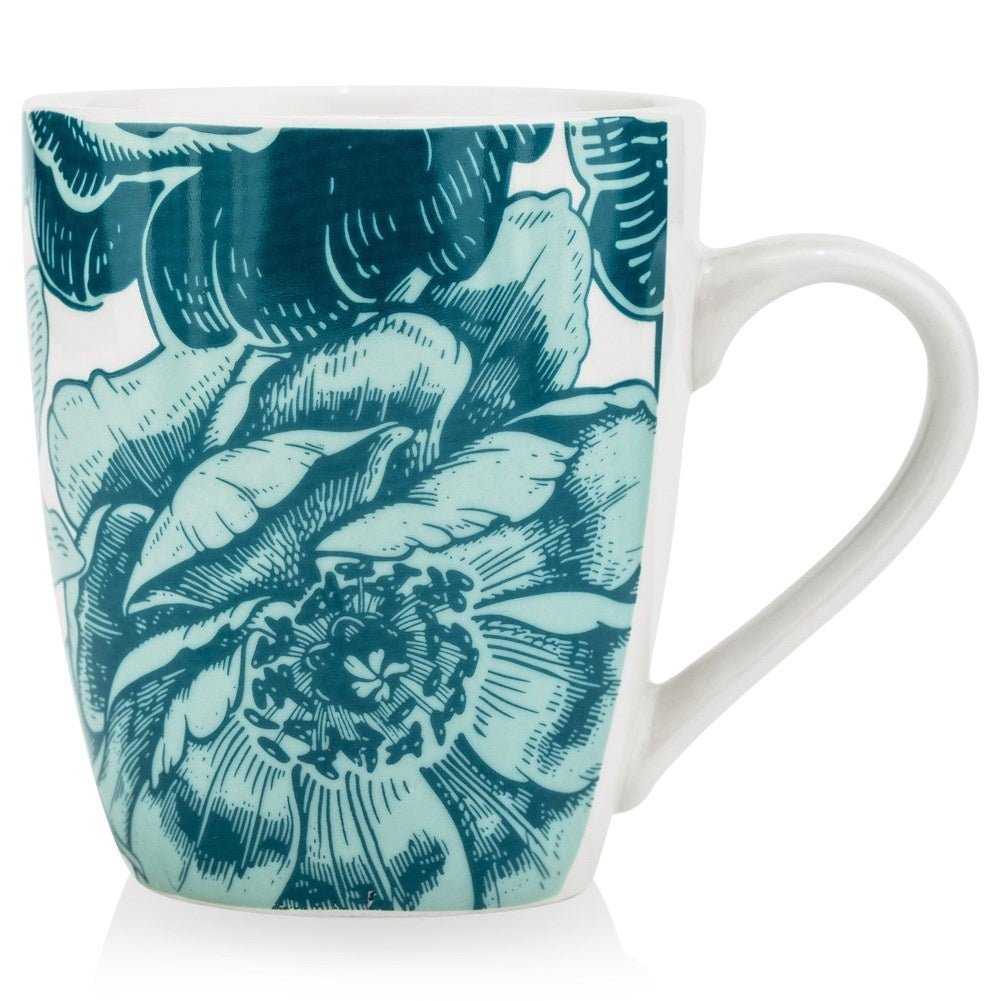 Elegant porcelain mug for coffee, tea and other drinks