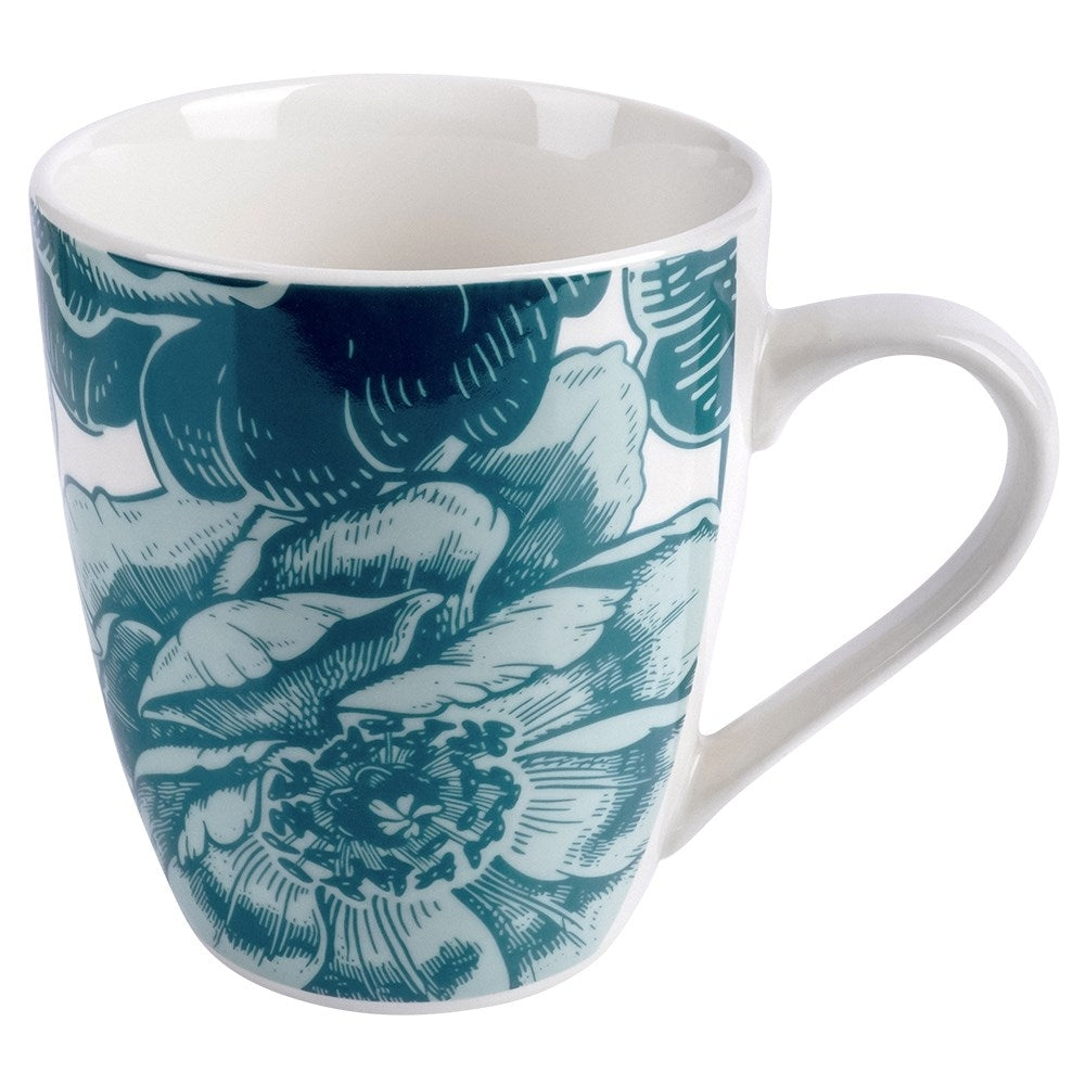 Elegant porcelain mug for coffee, tea and other drinks