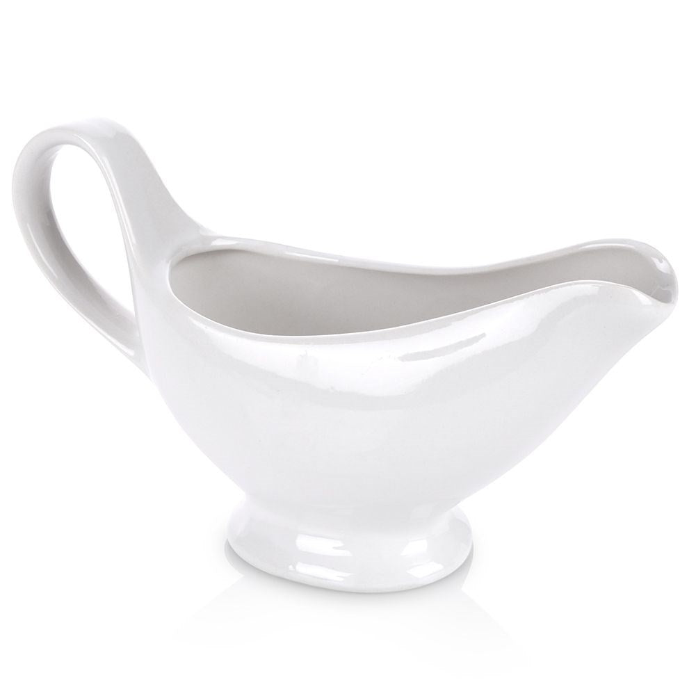 Elegant porcelain sauce container with handle