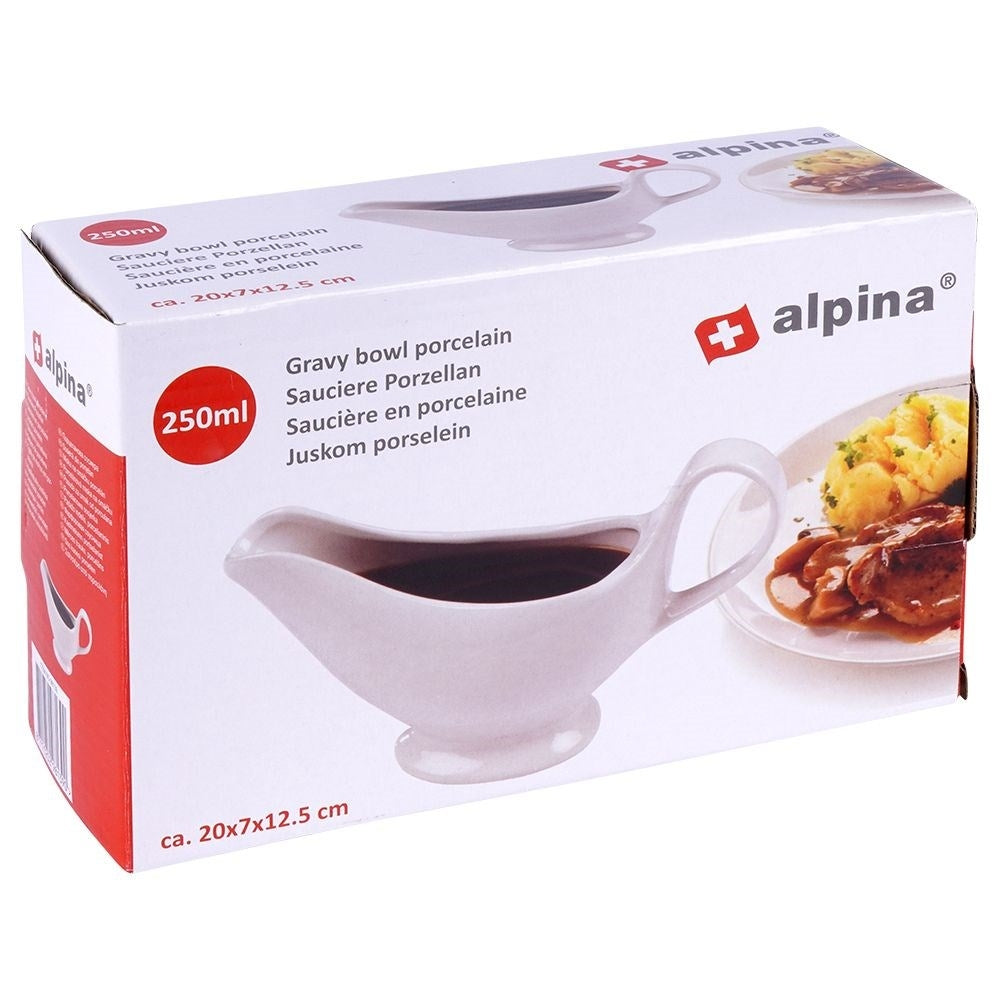 Elegant porcelain sauce container with handle